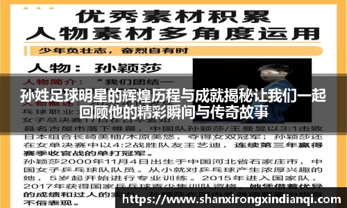孙姓足球明星的辉煌历程与成就揭秘让我们一起回顾他的精彩瞬间与传奇故事